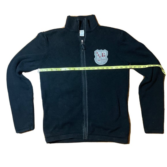 GUESS Men's Black Cardigan Zip Front Sweater Size Small American Vintage 1444-81 - Picture 5 of 7
